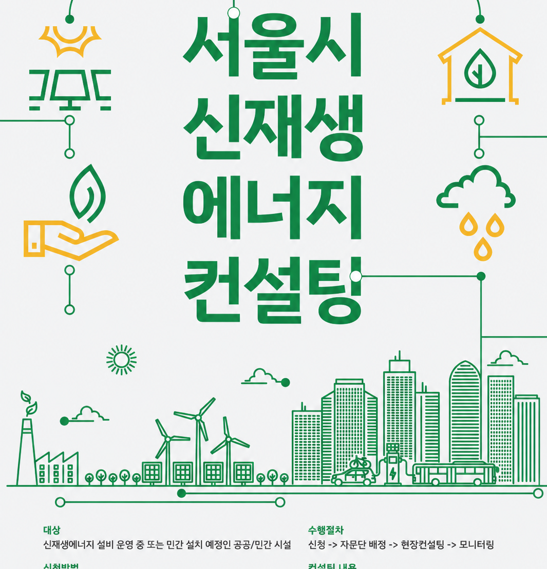서울시 신재생 에너지 컨설팅
문의 02-2133-3566